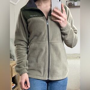 Columbia Green Fleece Zip Jacket